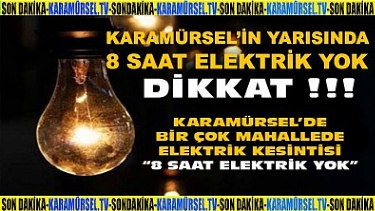 Karamursel De 8 Saatlik Elektrik Kesintisi Karamursel Haber Gazetesi Bolgesel