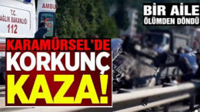 Karamürsel 'de korkunç kaza 1 ağır 3 yaralı