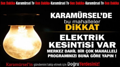 Karamürsel'in bir çok kesiminde saatlerce elektrik yok!