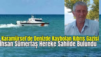 Kıbrıs Gazisi Denizde Kayboldu, Sağ Salim Bulundu